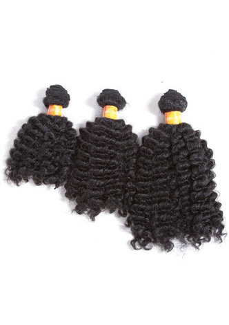   Synthetic Hair Weft 6pcs/lot 200g Jazz Wave Double Weft Weaving for Black Women 1B Color 5.5inch 7inch 9inch