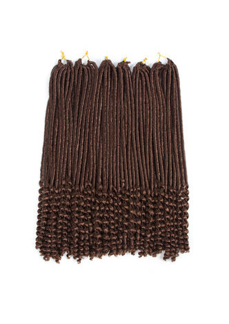 18 pouces Synthétique Faux Locs Crochet Cheveux 1 pc 120 g Kanekalon Basse Température Fiber Synthétique Cheveux Bouclés Extensions