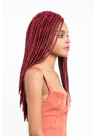  18inch Faux Locs Extensions de cheveux de tressage synthétique BUG # Kanekalon Fibres de Crochet de fibre de basse température cheveux 5pc beaucoup