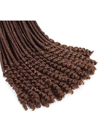  18inch Synthetic Faux Locs Crochet Hair 1pc 120g Kanekalon Low Temperature Fiber Synthetic Curly Hair Extensions