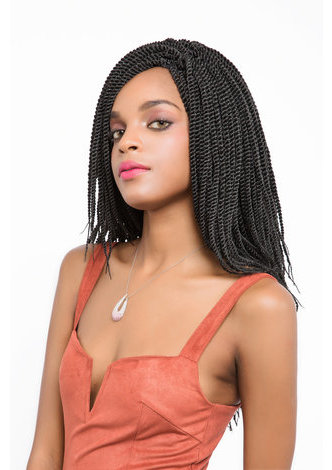 1B # Sister Lock cheveux pour femmes noires 56roots / pack Faux Serrures Kanekalon Synthétique Crochet Tresses Bundles de cheveux