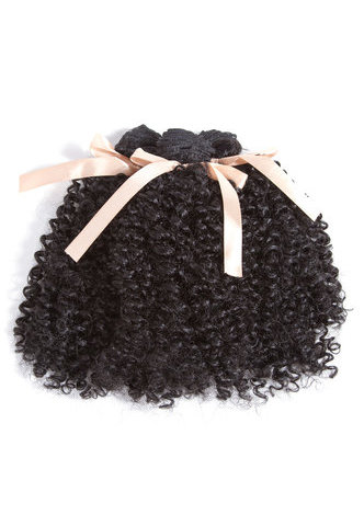 7-8.5 pouces bouclés cheveux synthétiques Weave 1B # Double extensions de cheveux de trame 4 Bundles Deal 200g / Pack cheveux pleine tête Kanekalon