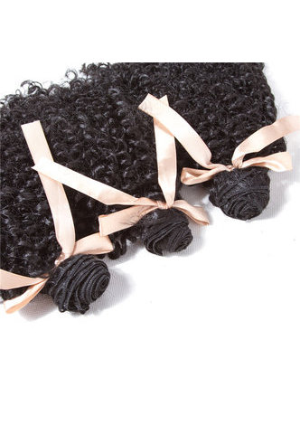  7-8.5inch Curly Synthetic Hair Weave 1B# Double Weft Hair Extensions 4Bundles Deal 200g/Pack Full Head Kanekalon Hair