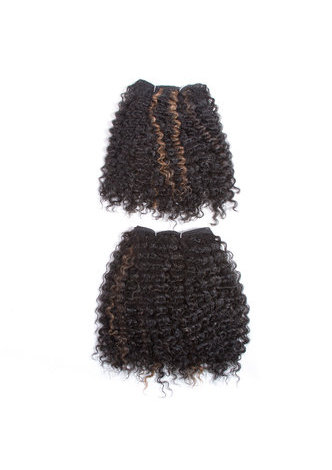 8 pouces Synthétique Courte Cheveux Bouclés 2pcs / lot HM1B / 27 Ombre Cheveux Bundles Offres 100g Kanekalon Extensions de Cheveux