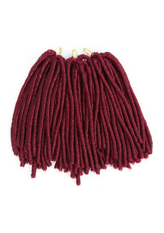  Curly Doux Dread Lock Crochet Extension de Cheveux 14 Racines Synthétiques Basse Température Fibres Tresses 1pc / lot 27 # 99J #
