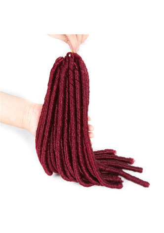  Curly Doux Dread Lock Crochet Extension de Cheveux 14 Racines Synthétiques Basse Température Fibres Tresses 1pc / lot 27 # 99J #