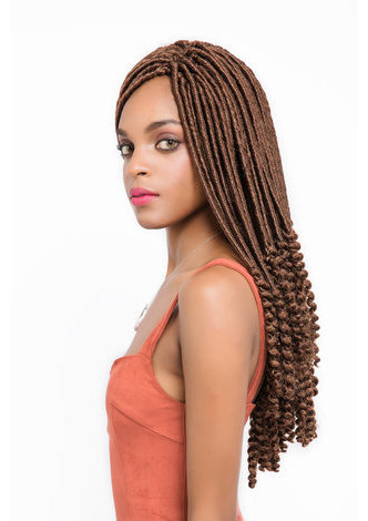 Faux Locs Curly Crochet Tresse Cheveux 30 # Kanekalon Basse Température Fiber 18 pouces Synthétique Tressage Extensions de Cheveux 5 pcs
