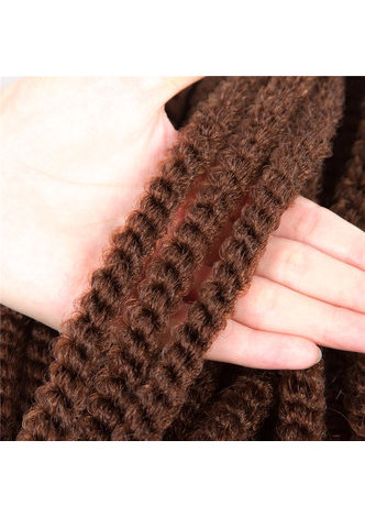 Kinky Braid Extensions de cheveux synthétiques 18 pouces Kanekalon Basse température Fiber Curly Crochet Tresses cheveux 5 pcs beaucoup lot 14 brins / article