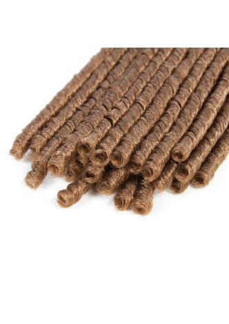  Pure Color 27# Soft Dread Lock Hair 15roots/pack 75g Kanekalon Low Temperature Synthetic Curly Crochet Braiding Hair