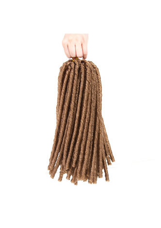  Pure Color 27# Soft Dread Lock Hair 15roots/pack 75g Kanekalon Low Temperature Synthetic Curly Crochet Braiding Hair