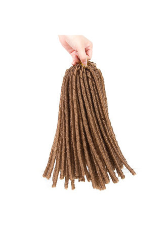  Pure Color 27# Soft Dread Lock Hair 15roots/pack 75g Kanekalon Low Temperature Synthetic Curly Crochet Braiding Hair