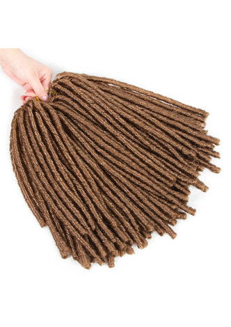  Pure Color 27# Soft Dread Lock Hair 15roots/pack 75g Kanekalon Low Temperature Synthetic Curly Crochet Braiding Hair