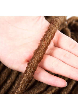  Pure Color 27# Soft Dread Lock Hair 15roots/pack 75g Kanekalon Low Temperature Synthetic Curly Crochet Braiding Hair