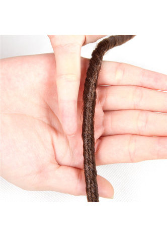  Pure Color 27# Soft Dread Lock Hair 15roots/pack 75g Kanekalon Low Temperature Synthetic Curly Crochet Braiding Hair