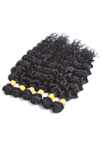  Rose Wave Synthetic Hair Weave 6pcs/lot Short Wavy Kanekalon Hair Extensions Bundles Deals for Black Women 14-18inch