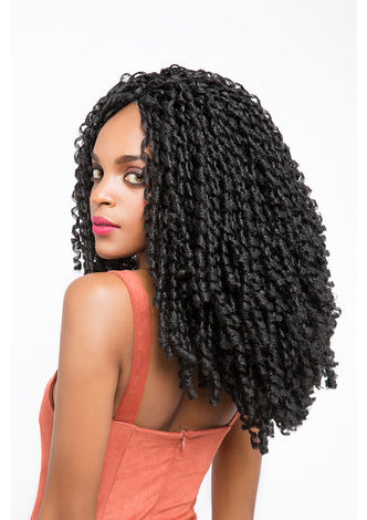  Soft Dread Lock Hair 1B# 15roots/pack 12 inch Kanekalon Low Temperature 75g Synthetic Curly Crochet Braids Hair