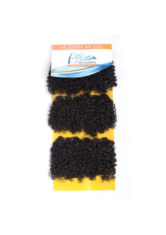 Synthétique Cheveux Weave pour les Femmes Noires 100% Kanekalon Firber 1B Couleur 6 pcs / lot Machine Double Bundles de Trame 100g
