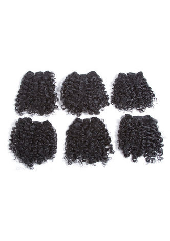 Synthétique Cheveux Weave pour les Femmes Noires 100% Kanekalon Firber 1B Couleur 6 pcs / lot Machine Double Bundles de Trame 100g