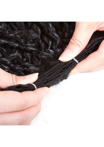  Synthétique Courte Cheveux Bouclés Armure 7.5 pouces 100g Kanekalon Cheveux Extensions Bundles Offres 1 # Pour Noir Femmes 2 pcs / Paquet