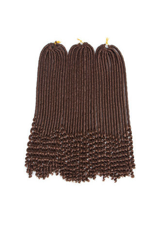  Synthetic Crochet Braids Hair 18inch Faux Locs Curly Ends Crochet Hair 30# 120g/pc Kanekalon Low Temperature Fiber