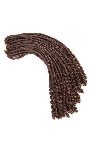  Synthetic Crochet Braids Hair 18inch Faux Locs Curly Ends Crochet Hair 30# 120g/pc Kanekalon Low Temperature Fiber