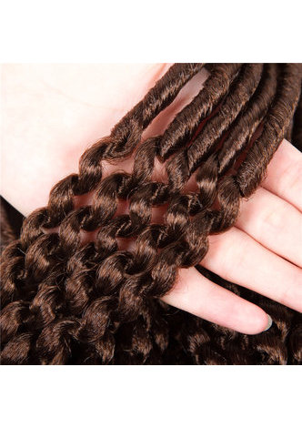  Synthetic Crochet Braids Hair 18inch Faux Locs Curly Ends Crochet Hair 30# 120g/pc Kanekalon Low Temperature Fiber