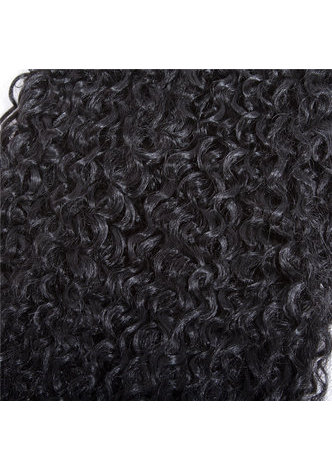  Synthetic Curly Hair Bundle Deal 14inch 1Pcs Medium Long Hair Wave 1B# Double Weft 120g Kanekalon Hair