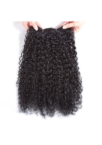  Synthetic Curly Hair Bundle Deal 14inch 1Pcs Medium Long Hair Wave 1B# Double Weft 120g Kanekalon Hair