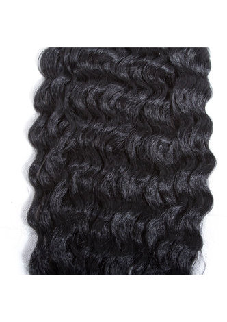  Synthetic Curly Hair Extensions 22inch 1Pc/Pac Kanekalon Hair Wave 1# Black Double Weft 120g Hair Bundles