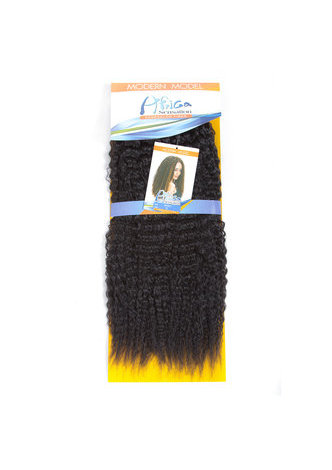 Synthetic DANCE Kanekalon Synthetic Hair Extension 1pc 18inch Curly Hair Bundles Machine Sewed Double Weft 1B Color