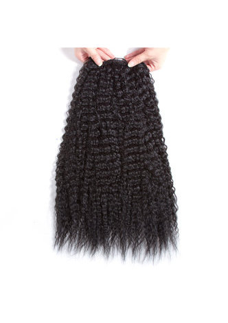 Synthetic DANCE Kanekalon Synthetic Hair Extension 1pc 18inch Curly Hair Bundles Machine Sewed Double Weft 1B Color