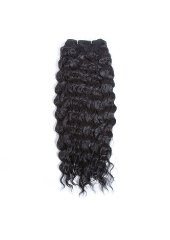 synthétique extensions de cheveux bouclés 22 pouces 1pc / paquet Kanekalon cheveux vague 1 # noir double trame 120g de cheveux