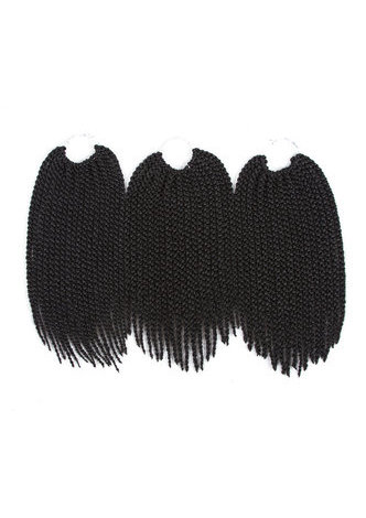 4D Braid Crochet Synthetic Hair Extensions 100% Kanekalon Fiber 1pc/lot Crochet Braids 18 strands/pack 1B#