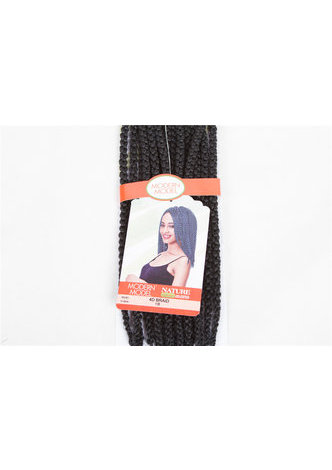 4D Tresse Crochet Synthétique Extensions de Cheveux 100% Kanekalon Fibre 1pc / lot Crochet Tresses 18 brins / pack 1B #