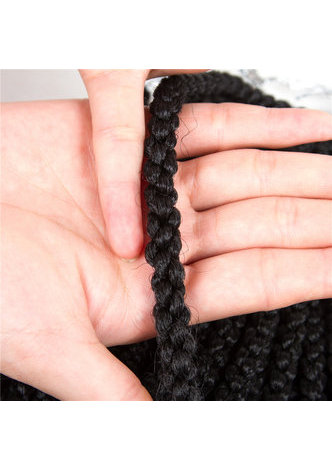 4D Tresse Crochet Synthétique Extensions de Cheveux 100% Kanekalon Fibre 1pc / lot Crochet Tresses 18 brins / pack 1B #