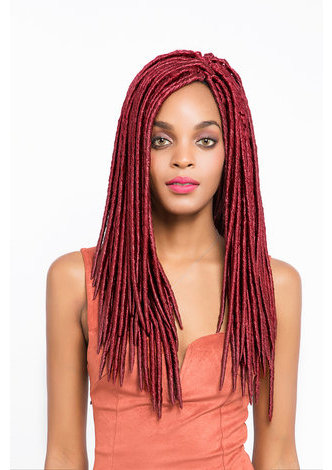 HairYouGo Faux Lock 24roots/pack 19 inch Kanekalon Low Temperature Fiber 110g/Pc Synthetic Crochet Curly Braids Hair Bundles