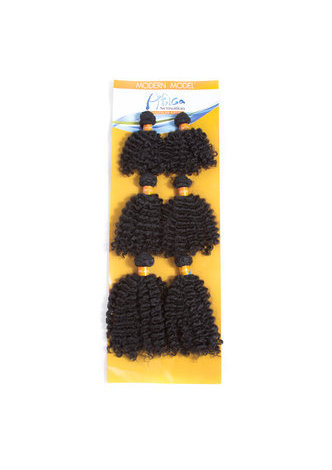 HairYouGo Jazz Wave Synthetic Wavy Hair Weft 6pcs/lot 200g Double Weft Weaving for Black Women 1B Color 5.5inch 7inch 9inch
