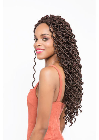 HairYouGo New Bohemian Curly Synthetic Braiding Hair Extensions 18inch Kanekalon Low Temperature Fiber Crochet Braids Hair 5pcs