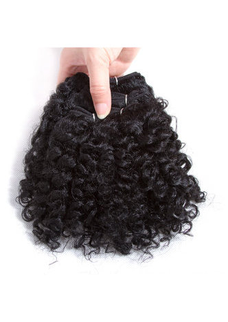 HairYouGo Synthetic Hair Weave for Black Women 100% Kanekalon Firber 1B Color 6pcs/lot Machine Double Weft Bundles 100g