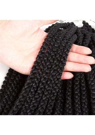 HairYouGo4D Braid Crochet Synthetic Hair Extensions 100% Kanekalon Fiber 1pc/lot Crochet Braids 18 strands/pack 1B#