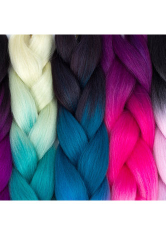  Jumbo Braids Synthetic Braiding Hair For Black Women 100g/Pack High Temperature Fiber Ombre Tone Pure Color