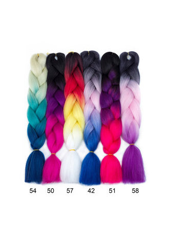 Jumbo Braids Synthetic Braiding Hair For Black Women 100g/Pack High Temperature Fiber Ombre Tone Pure Color