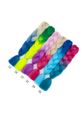 Ombre Tressage Cheveux Expressions 24 '' 100g Synthétique Crochet Tresses Cheveux 2 Tons 1 Pc Résistant À La Chaleur Tresse De Cheveux
