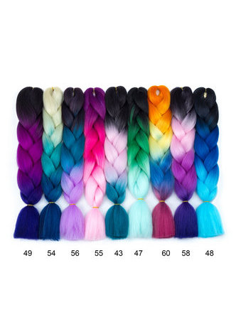 HairYouGo Synthetic Jumbo Braids Hair 100g 24 inch High Temperature Fiber Jumbo Brading Ombre Crochet Braiding Hair Extensions
