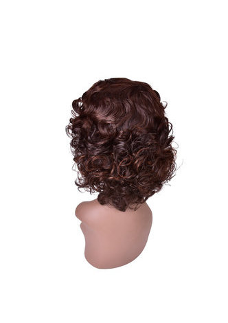 12 pouces haute température fibre courte perruque bouclée 1 pc femmes perruque en vente