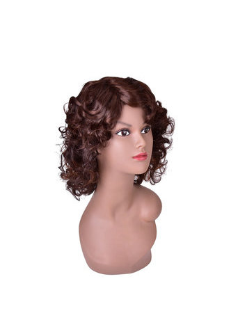  12inch High Temperature Fiber Short Curly Wig 1pc Women Wig on Sale