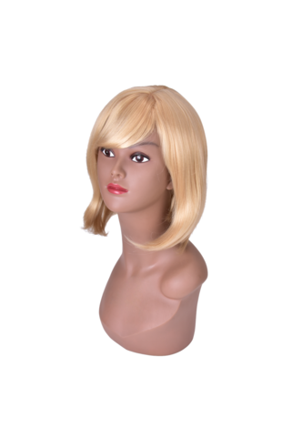  12inch High Temperature Fiber Synthetic Wigs for Women 1pc Short Straight Cosplay Wig Heat Resistant Blonde Hair