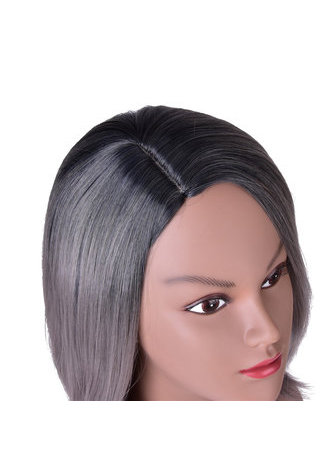 15.7 '' Moyen Longueur Racines Noires Bobo Style Synthétique Haute Température Fibre Perruque pour Party Girl 40 cm