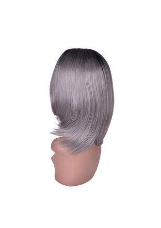 15.7 '' Moyen Longueur Racines Noires Bobo Style Synthétique Haute Température Fibre Perruque pour Party Girl 40 cm