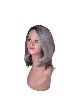 15.7 '' Moyen Longueur Racines Noires Bobo Style Synthétique Haute Température Fibre Perruque pour Party Girl 40 cm